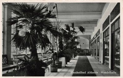 Herzheilbad Altheide Wandelhalle Postkarte AK 1940