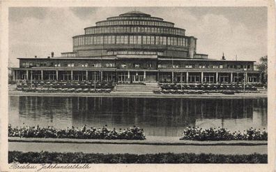 Jahrhunderthalle in Breslau Schlesien Postkarte AK