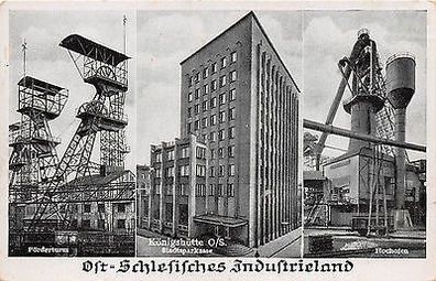 Königshütte Ost Schlesisches Industrieland Stadtsparkasse, Förderturm, Hochofen