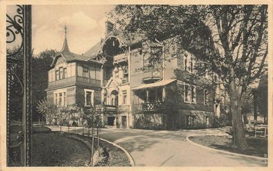 Kurpension Haus Glückauf Bad Kudowa Schlesien Postkarte AK 1936