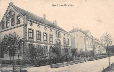 Kohlfurt Schlesien Schule Strasse Gruß Postkarte