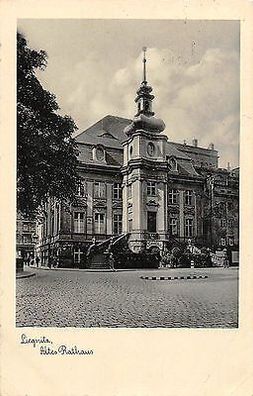 Liegnitz Schlesien Altes Rathaus Ratskeller Strasse Foto Postkarte 1937