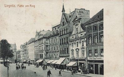 Liegnitz (Legnica) Partie am Ring Feldpostkarte AK 1915