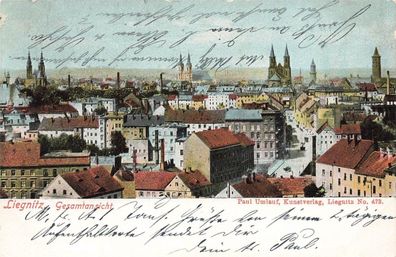 Liegnitz (Legnica) Gesamtansicht Postkarte AK