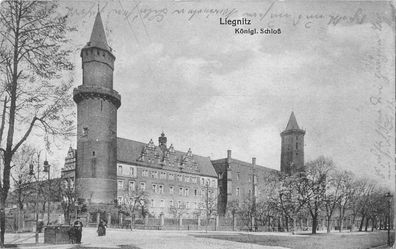 Liegnitz Schlesien Königl. Schloß Postkarte 1912