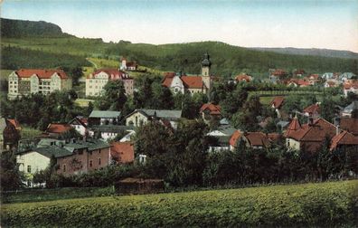 Panorama von Bad Altheide Schlesien Postkarte AK