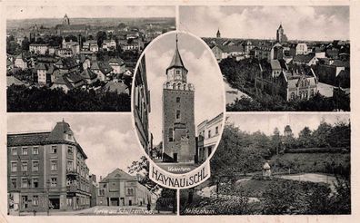 Partie am Schützenhaus und Weberturm in Haynau Schlesien Postkarte AK 1943