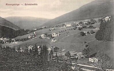 Riesengebirge Spindelmühle Postkarte AK