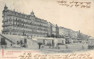 Blankenberghe Grand Hotel de l'Ocean Postkarte AK 1901