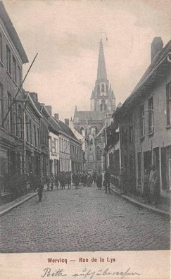 Wervicq Rue de la Lys Frauen Strasse Feldpost 1915 Belgien