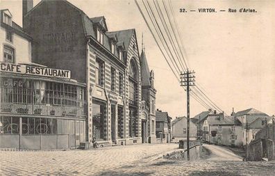 Virton Rue d´Arlon mit Cafe Restaurant AK 1917