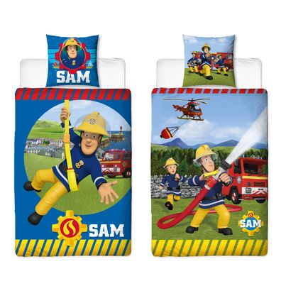 Feuerwehrmann Sam Bettwäsche Alarm 135x200 cm Linon / Renforcé Bettbezug