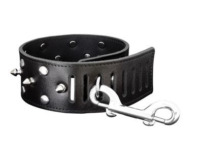 Leder Bondage Halsband mit Dornen