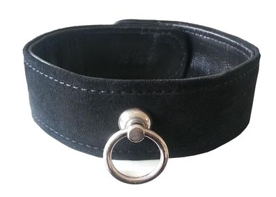 Leder Bondage Designer Halsband gepolstert schwarz