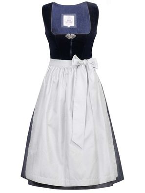 Dirndl Heidi 75er Länge blau - Größe: 42