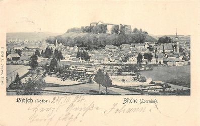 Bitsch (Lothr.) Bitche (Lorraine) Postkarte AK 1904