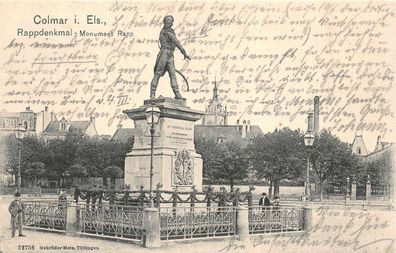 Colmar i. Els. Rappdenkmal Monument Rapp Postkarte AK 1904