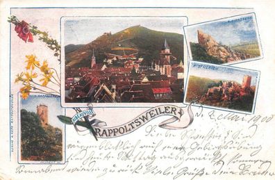 Gruß aus Ribeauvillé Rappoltsweiler Frankreich AK 1900