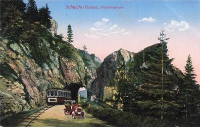 Schlucht-Tunnel Hochvogesen Postkarte AK 1915