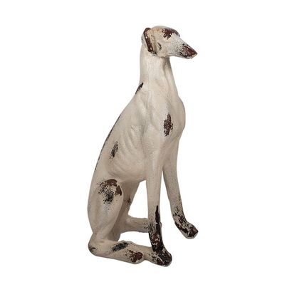 Clayre & Eef Dekorationsfigur Hund 37x24x79 cm Beige Keramikmaterial