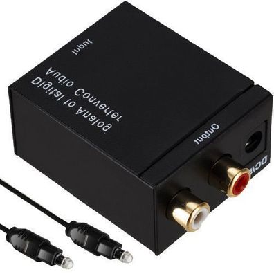 Audio Konverter Wandler Digital Analog Adapter Toslink SPDIF Coaxial Stereo Retoo