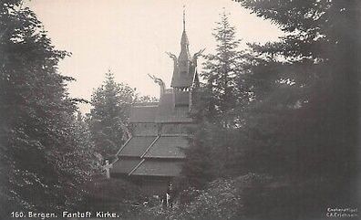 Bergen Fantoff Kirke Postkarte AK