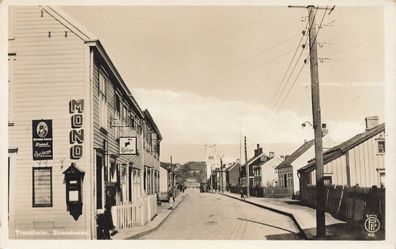 Strandveien in Trondheim Nordwegen Postkarte AK 1944