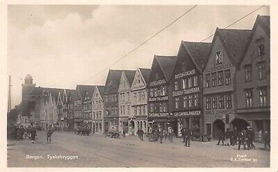 Bergen Tyskebryggen Postkarte AK