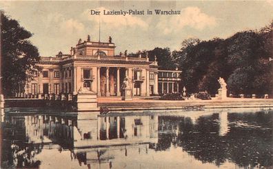 Der Lazienky-Palast in Warschau Postkarte AK