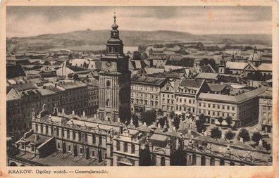 Generalansicht Krakow Polen Postkarte AK 1939