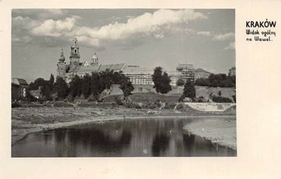 Krakow Widok ogolny na Wawel Postkarte AK