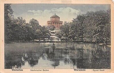 Warschau Sächsischer Garten Feldpostkarte AK 1916