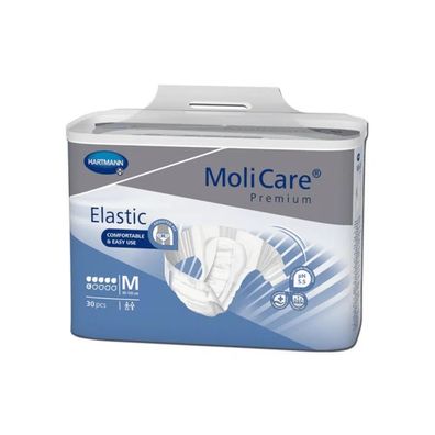 3x Hartmann MoliCare® Premium Elastic, 6 Tropfen - Größe S-XL - M | Packung (30 Stück