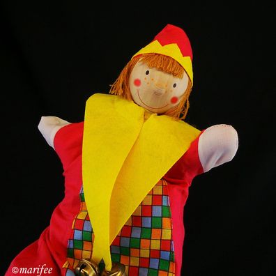 Handpuppe Kasper, 30 cm aus Holz und Stoff, Puppenspiel Art.-Nr. 12358