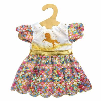 Pu-Glitzerkleid Einhorn Goldy, r.28-35cm