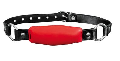Bondage weicher Leder Bananen Mundknebel rot