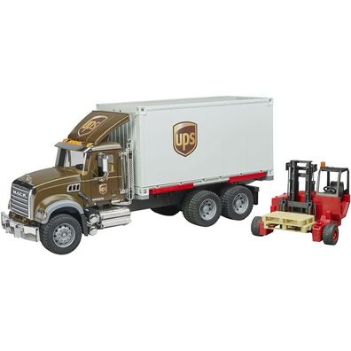 Mack Granite UPS Logistik-LKW (mit Mitnahmestapler)