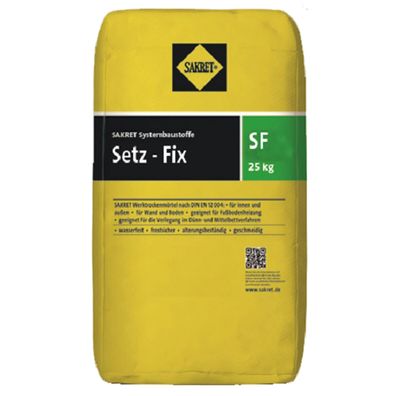 SAKRET Setz-Fix SF Montagemörtel Schnell 25kg - Liefermenge: 1 Sack 25 kg