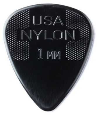 Dunlop Nylon Standard Plektren - 1,00 mm - schwarz (1, 3, 6, 12 oder 72 Stück)