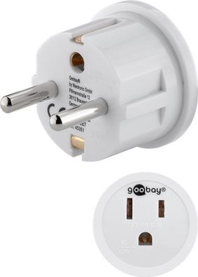 goobay Netzadapter US/Japan 2 polig weiß (Bulk)