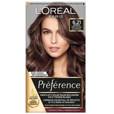 L'Oreal Haarfarbe 6.21 Zürich, 120ml