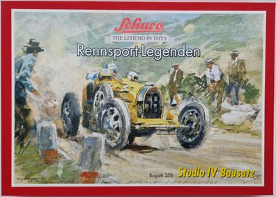 Schuco 01745 Studio IV Bugatti 35B rot-weiss - Bausat 1:50