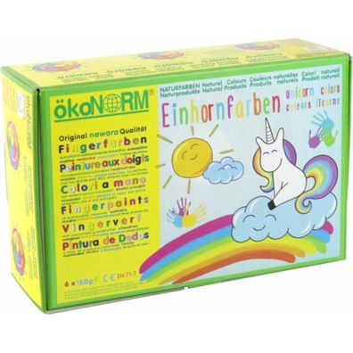 Fingerfarben 6er Set Einhorn Nawaro