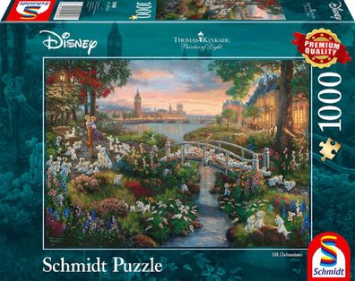 Schmidt 59489 Thomas Kinkade 101 Dalmatiner 1000 Teile Puzzle