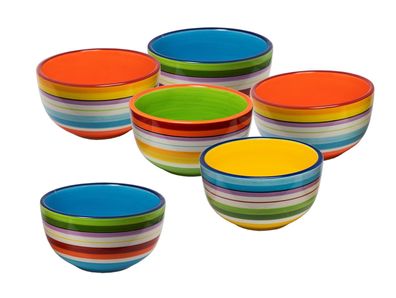 Müslischale Ø 13 cm - 6er Set - Farbe: bunt - Müslischüssel Schale Schüssel