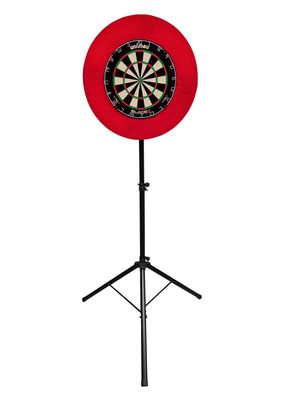 Steeldart Set - Dartboard Winmau Blade 6 + Roleo Dartständer + Roleo Surround Rot