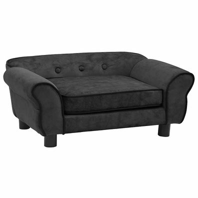 vidaXL Hundesofa Dunkelgrau 72x45x30 cm Plüsch