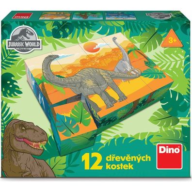 DINO Jurassic World Bildwürfel, 12 Würfel