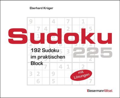 Sudokublock 225 (5 Exemplare à 2,99 EUR), Eberhard Krüger