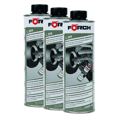 3x FÖRCH L259 Wachs-Unterbodenschutz transparent 1 LTR Wachs-UBS Steinschlagschutz